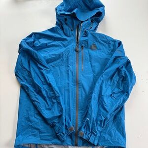 Eddie Bauer First Ascent Weather Edge Pro Waterproof Rain Jacket Shell Blue L